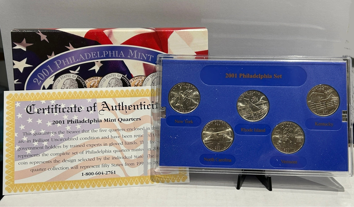 2001 PHILADELPHIA MINT EDITION STATE QUARTER COLLECTION