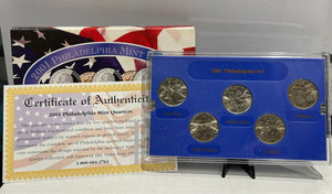 2001 PHILADELPHIA MINT EDITION STATE QUARTER COLLECTION