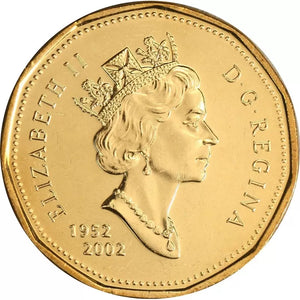 2002 1-DOLLAR DOUBLE-DATED LOONIE ROLL