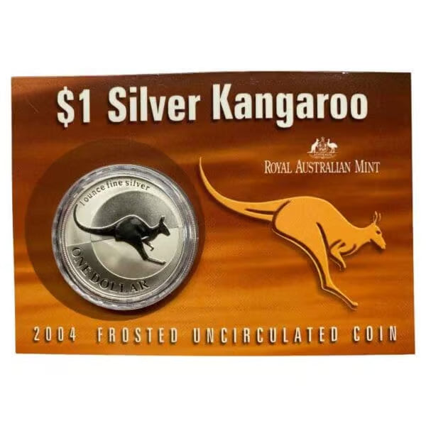 E-TRANSFER ONLY - 2004 1oz $1 FINE SILVER KANGAROO