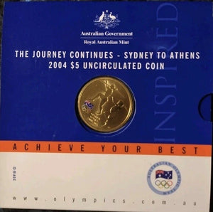 2004 $5 THE JOURNEY CONTINUES - SYDNEY TO ATHENS UNCIRCULATED COIN SET