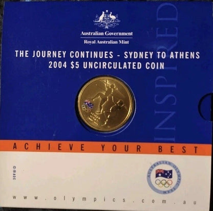 2004 $5 THE JOURNEY CONTINUES - SYDNEY TO ATHENS UNCIRCULATED COIN SET