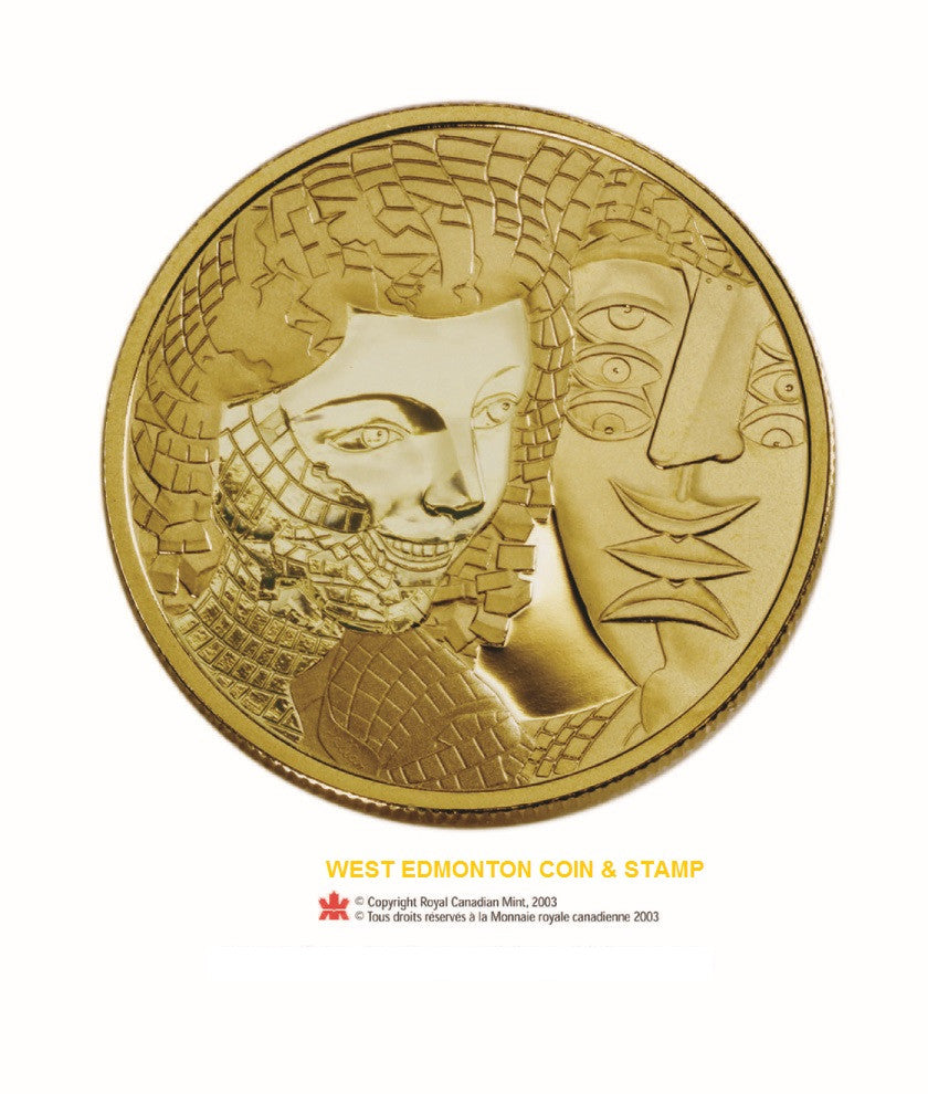 E-TRANSFER ONLY - 2004 $200 GOLD COIN - ALFRED PELLAN: FRAGMENTS - NO SLEEVE