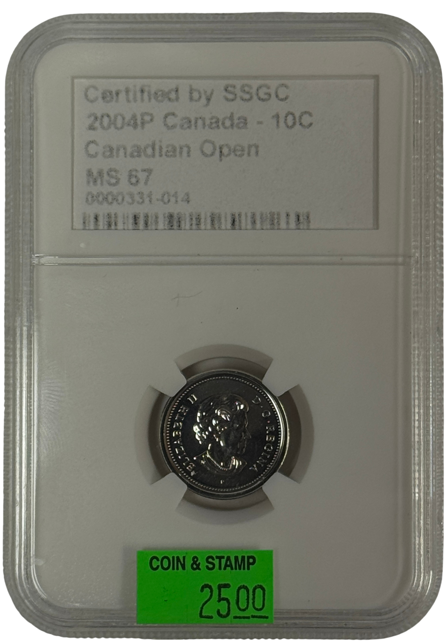 2004P CANADA - 10c CANADIAN OPEN MS-67 (331-014)