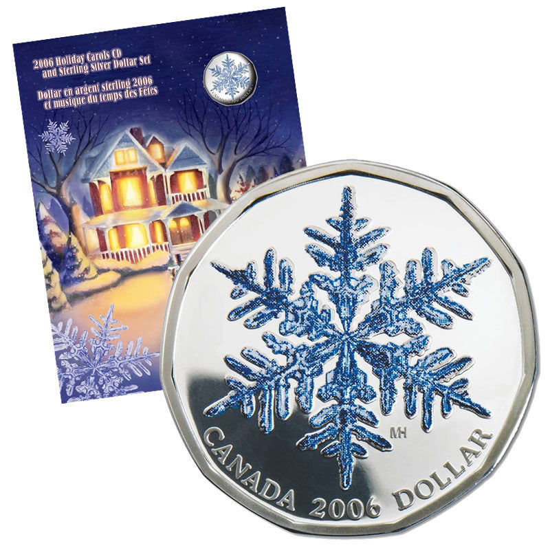 2006 HOLIDAY CAROLS CD AND STERLING SILVER DOLLAR SET