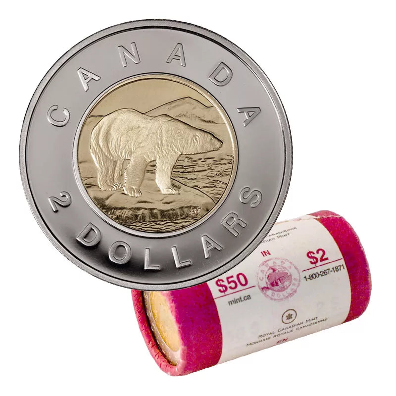 2007 2-DOLLAR POLAR BEAR WRAP ROLL