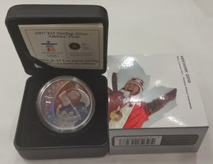 2007 OLYMPIC $25 STERLING SILVER HOLOGRAM COIN - ATHLETES' PRIDE