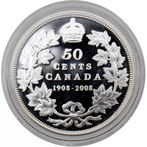 2008 100 YEARS OF HISTORY BOOK WITH STERLING 50-CENT SILVER COIN