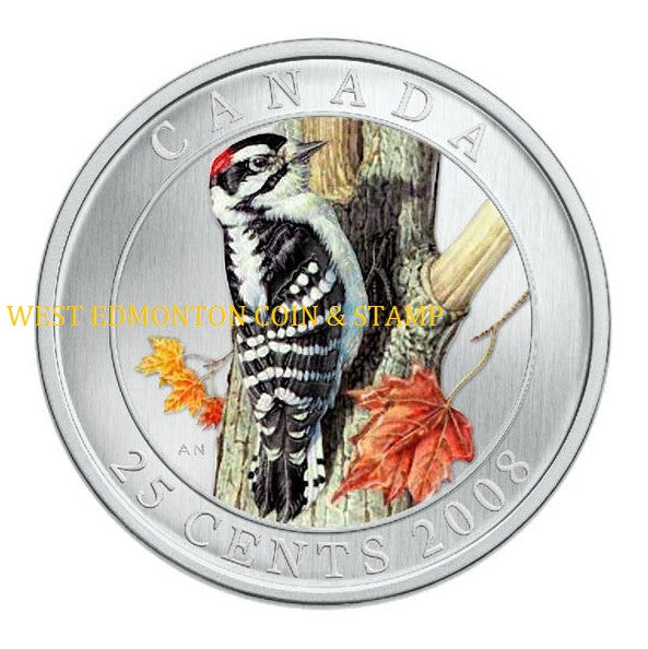 2008 25-CENT COIN - DOWNY WOODPECKER