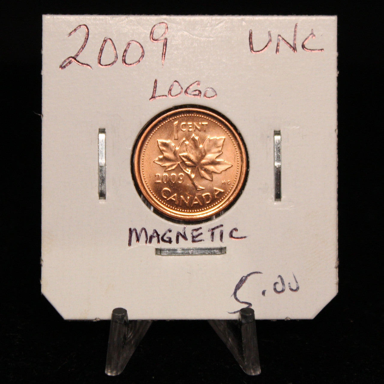 2009 CANADA CIRCULATION 1-CENT UNC LOGO MAGNETIC