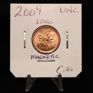 2009 CANADA CIRCULATION 1-CENT UNC LOGO MAGNETIC