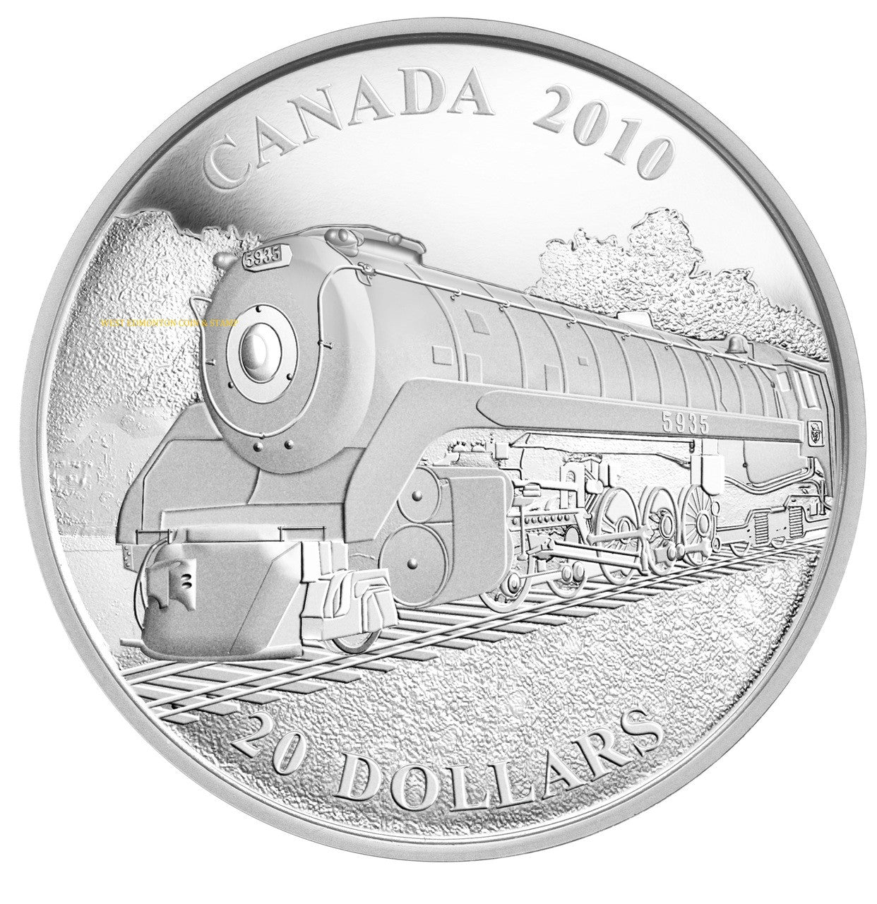 2010 1oz $20 GREAT CANADIAN LOCOMOTIVES SERIES: SELKIRK - FINE SILVER COIN