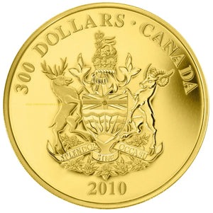 E-TRANSFER ONLY - 2010 $300 GOLD COIN - BRITISH COLUMBIA COAT OF ARMS