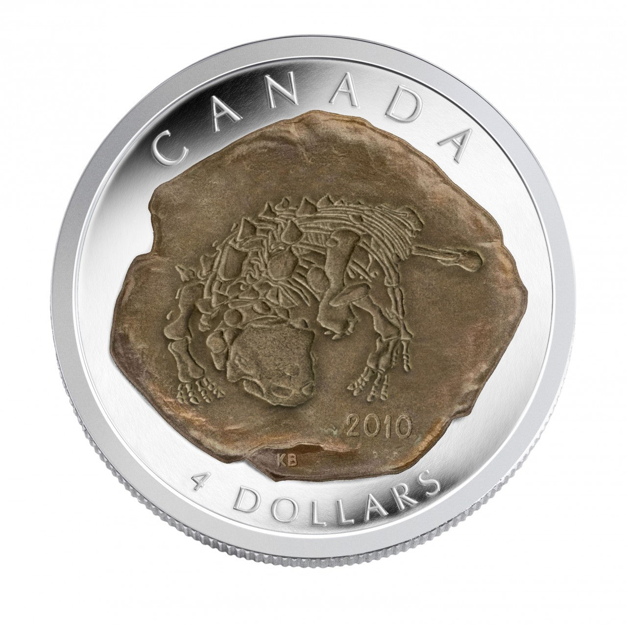 2010 1/2oz $4 DINOSAUR COLLECTION - EUOPLOCEPHALUS (5TH COIN IN SERIES)