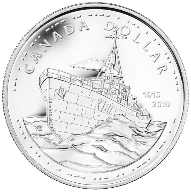 2010 BU SILVER DOLLAR â€“ 100TH ANNIVERSARY OF THE CANADIAN NAVY