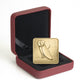 2010 $3 SQUARE SHAPED GOLD PLATED SILVER COIN - BARN OWL WILDLIFE CONSERVATION