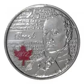 2012 25-CENT SIR ISAAC BROCK COLOURED ORIGINAL ROLL