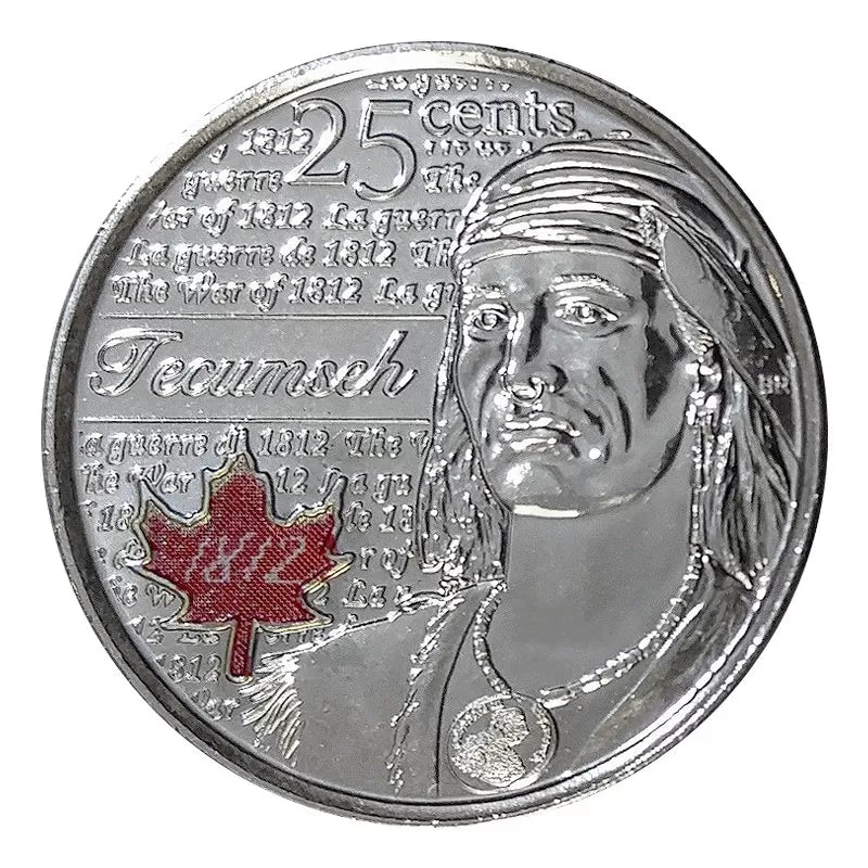 2012 25-CENT TECUMSEH COLOURED ORIGINAL ROLL