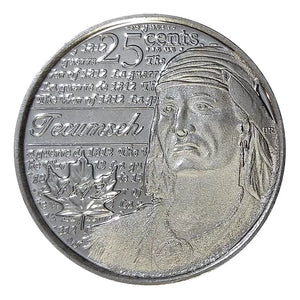 2012 25-CENT TECUMSEH NON-COLOURED ORIGINAL ROLL