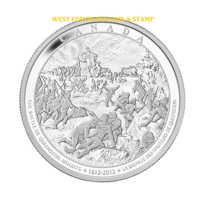 E-TRANSFER ONLY - 2012 $250 1-KILO HE WAR OF 1812 THE BATTLE OF QUEENSTON HEIGHTS FINE SILVER COIN