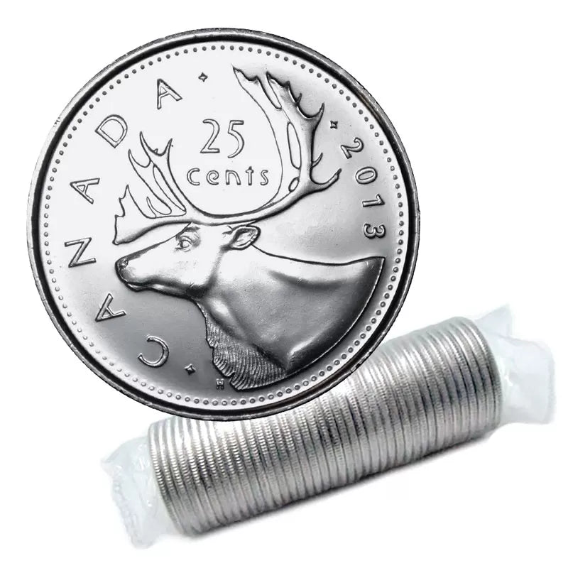 2013 25-CENT CARIBOU ORIGINAL ROLL