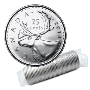 2013 25-CENT CARIBOU ORIGINAL ROLL
