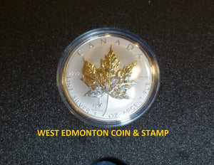 1998 RCMP PRIVY MARK 1OZ. SILVER MAPLE LEAF - COMES IN COMMEMORATIVE BLUE FOLDER WITH WRITE UP