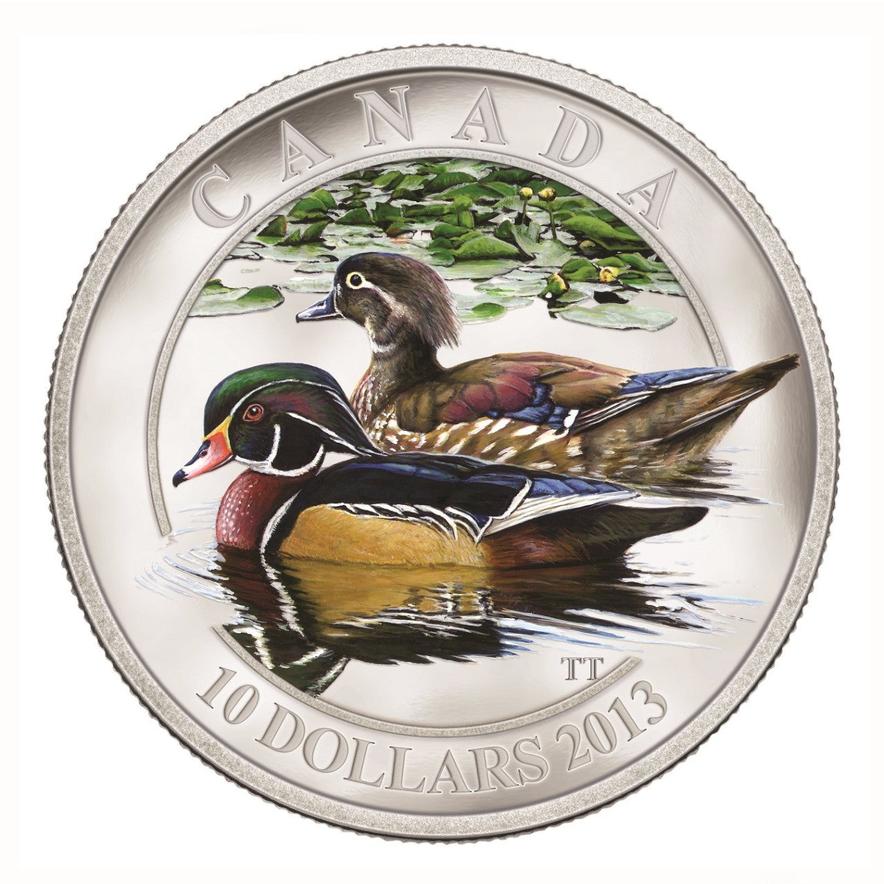 2013 1/2oz $10 DUCKS OF CANADA - WOOD DUCK - FINE SILVER COIN