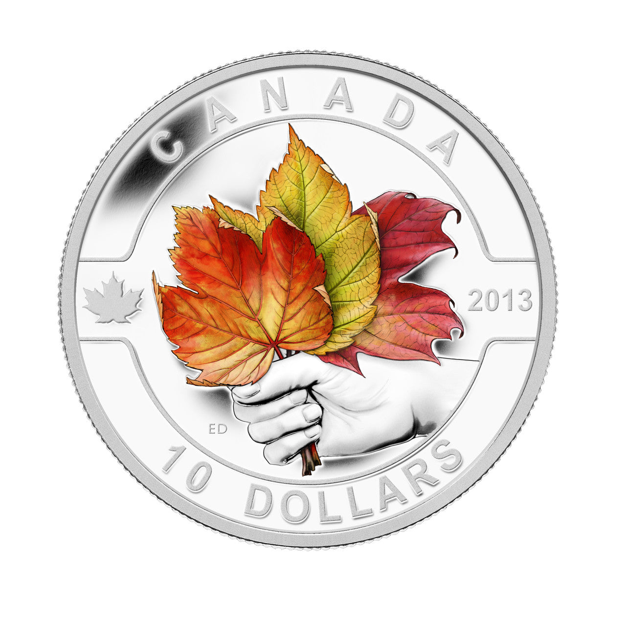 2013 1/2oz $10 O CANADA SERIES - MAPLE LEAF FINE SILVER COIN