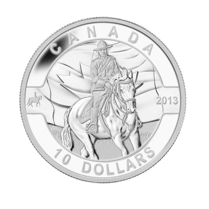 2013 1/2oz $10 O CANADA SERIES - ROYAL CANADIAN MOUNTED POLICE FINE SILVER COIN