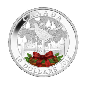 SALE - 2013 1/2oz $10 A PARTRIDGE IN A PEAR TREE FINE SILVER HOLIDAY COIN (NO SLEEVE)