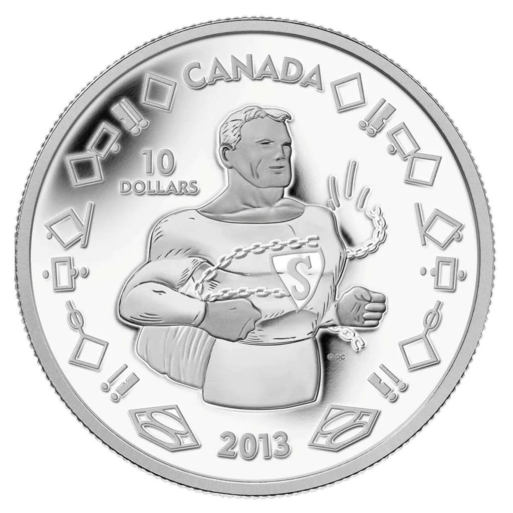 2013 1/4oz $10 75TH ANNIVERSARY OF SUPERMAN™ - VINTAGE - FINE SILVER COIN