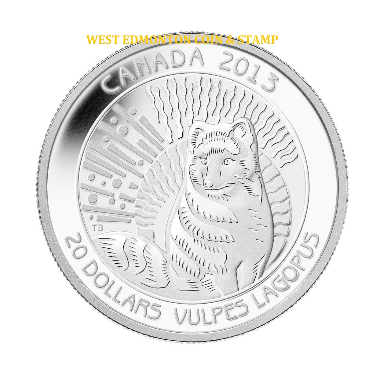 2013 $20 ARCTIC FOX - UNTAMED WILDERNESS FINE SILVER COIN