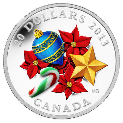 SALE - 2013 1oz $20 CANDY CANE - VENETIAN GLASS FINE SILVER COIN
