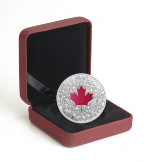 2013 1oz $20 - MAPLE LEAF IMPRESSION - FINE SILVER COIN