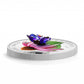 2013 1oz $20 - PURPLE CONEFLOWER AND VENETIAN GLASS EASTERN TAILED BLUE BUTTERFLY - FINE SILVER COIN