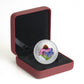 2013 25 CENT COLOURED COIN - PURPLE CONEFLOWER AND EASTERN TAILED BLUE