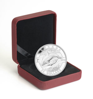 2013 1oz $25 O CANADA SERIES - ORCA - KILLER WHALE FINE SILVER COIN