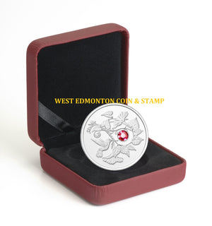 2013 1/4oz $3 HUMMINGBIRD AND MORNING GLORY FLOWER FINE SILVER COIN