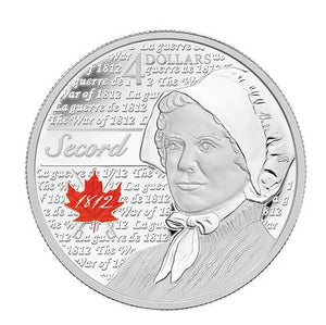2013 1/4oz $4 HEROES OF 1812 - LAURA SECORD - FINE SILVER COIN