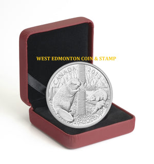 2013 $50 5oz THE BEAVER FINE SILVER COIN
