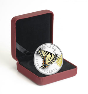 2013 50-CENT SILVER PLATED COIN - BUTTERFLIES OF CANADA: CANADIAN TIGER SWALLOWTAIL