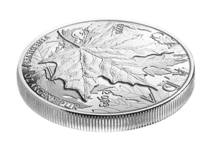 2013 1oz $5 25TH ANNIVERSARY OF THE SILVER MAPLE LEAF FINE SILVER HIGH RELIEF PIEDFORT
