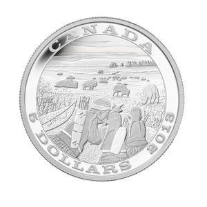 2013 $5 TRADITION OF HUNTING - BISON - FINE SILVER COIN