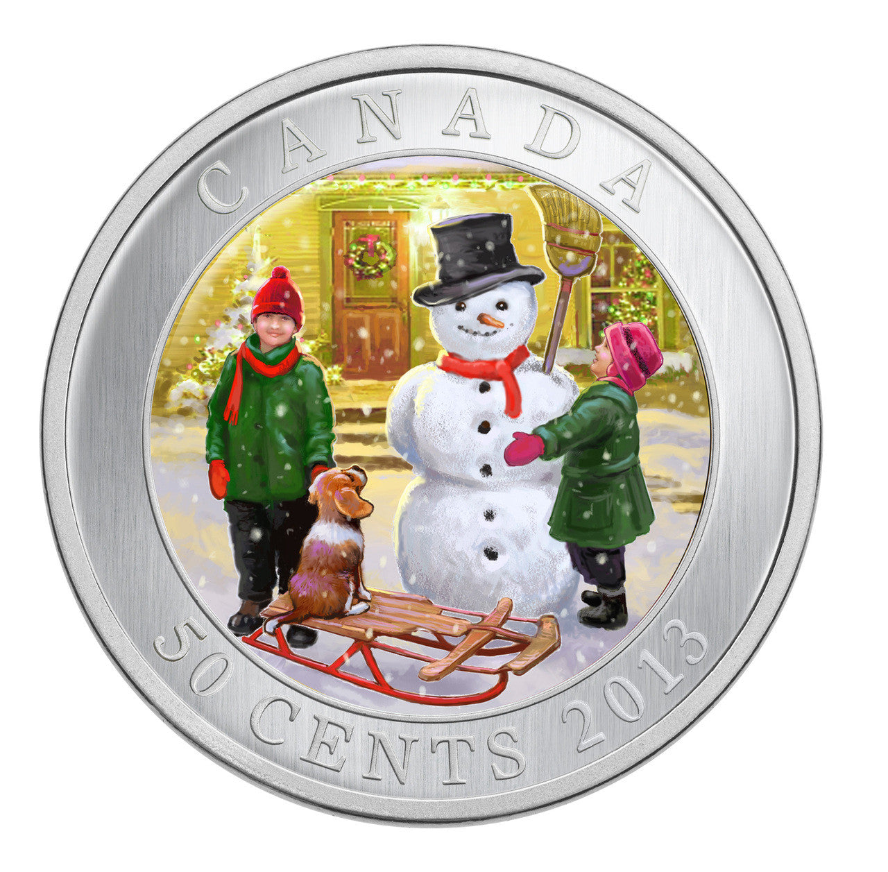 2013 50-CENT COIN - LENTICULAR SNOWMAN