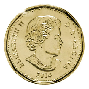 2014 1-DOLLAR LOONIE ROLL