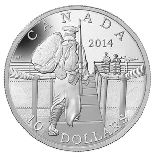 2014 1/2oz $10 THE MOBILISATION OF OUR NATION FINE SILVER COIN