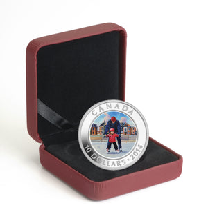 2014 1/2oz $10 SKATING IN CANADA FINE SILVER COIN