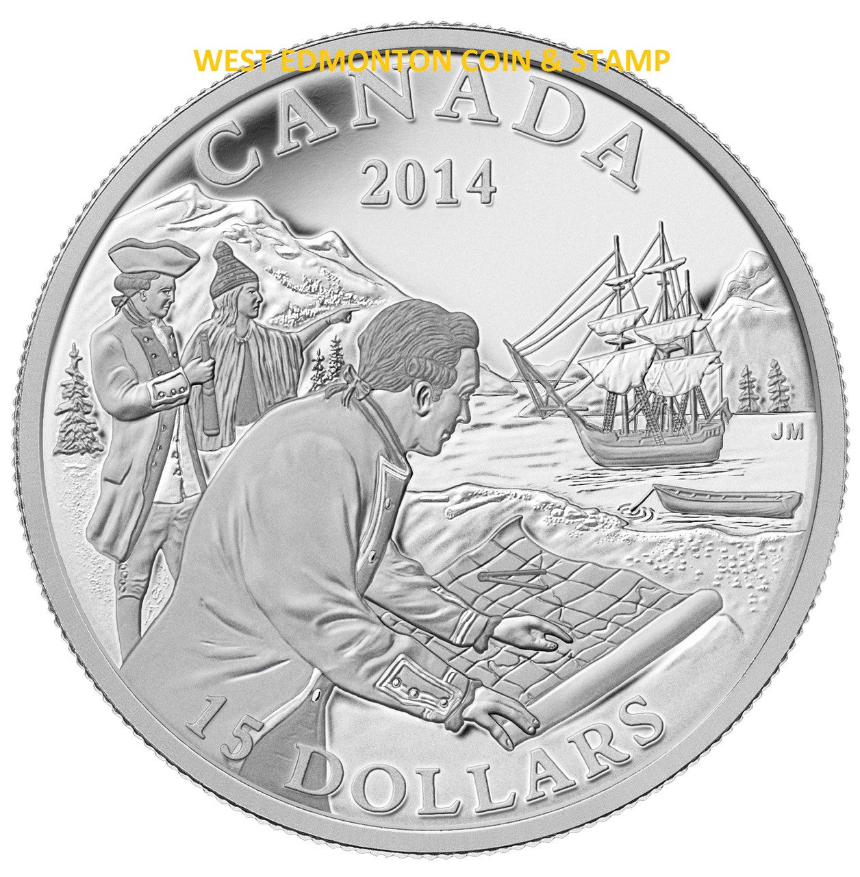 2014 $15 EXPLORING CANADA: THE WEST COAST EXPLORATION FINE SILVER COIN