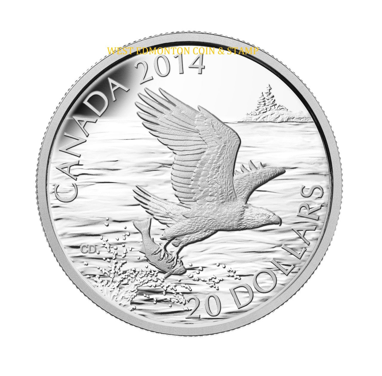 2014 1oz $20 BALD EAGLE FINE SILVER COIN